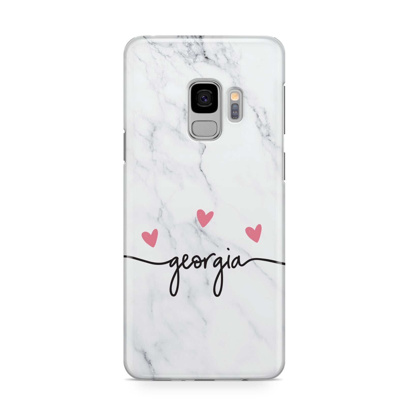 Custom Marble with Handwriting Text Samsung Galaxy S9 Case