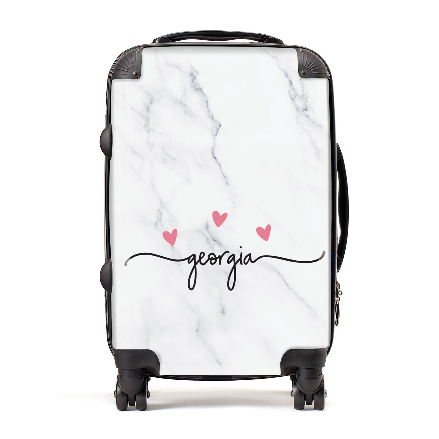 Custom Marble with Handwriting Text Suitcase