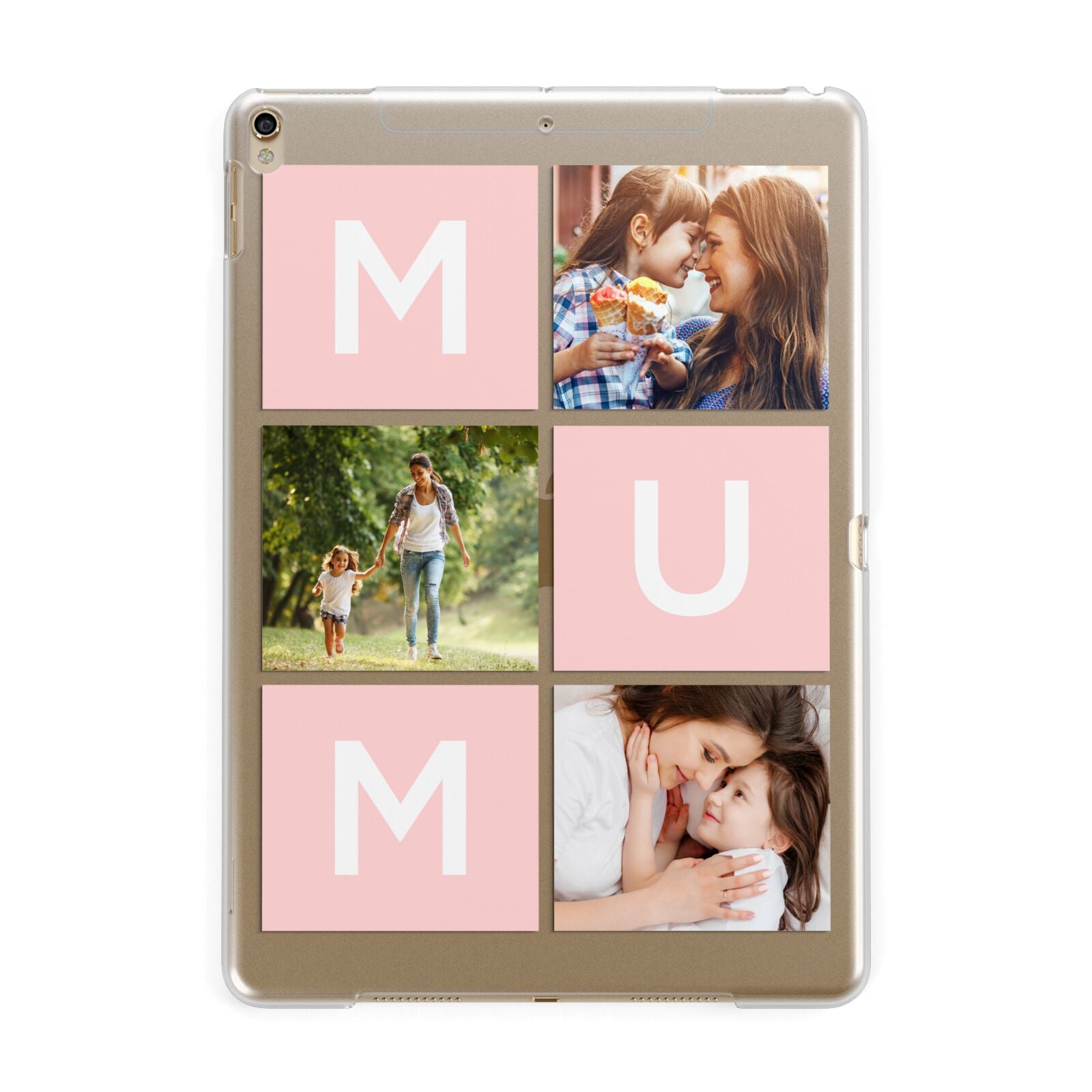 Custom Mothers Day Photo Apple iPad Gold Case