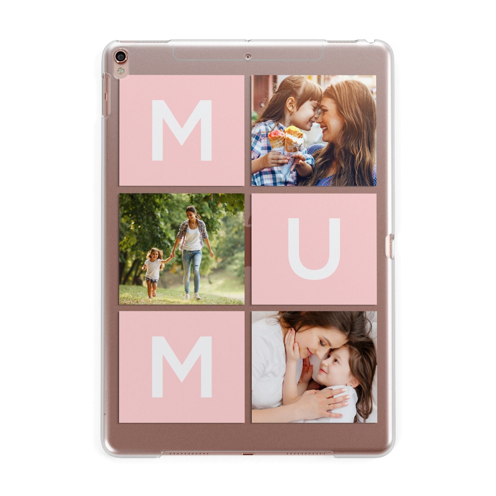 Custom Mothers Day Photo Apple iPad Rose Gold Case