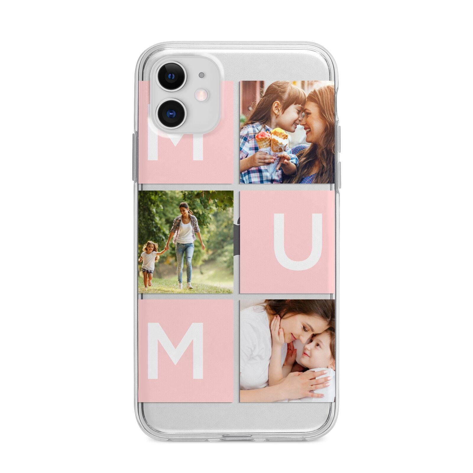 Custom Mothers Day Photo Apple iPhone 11 in White with Bumper Case