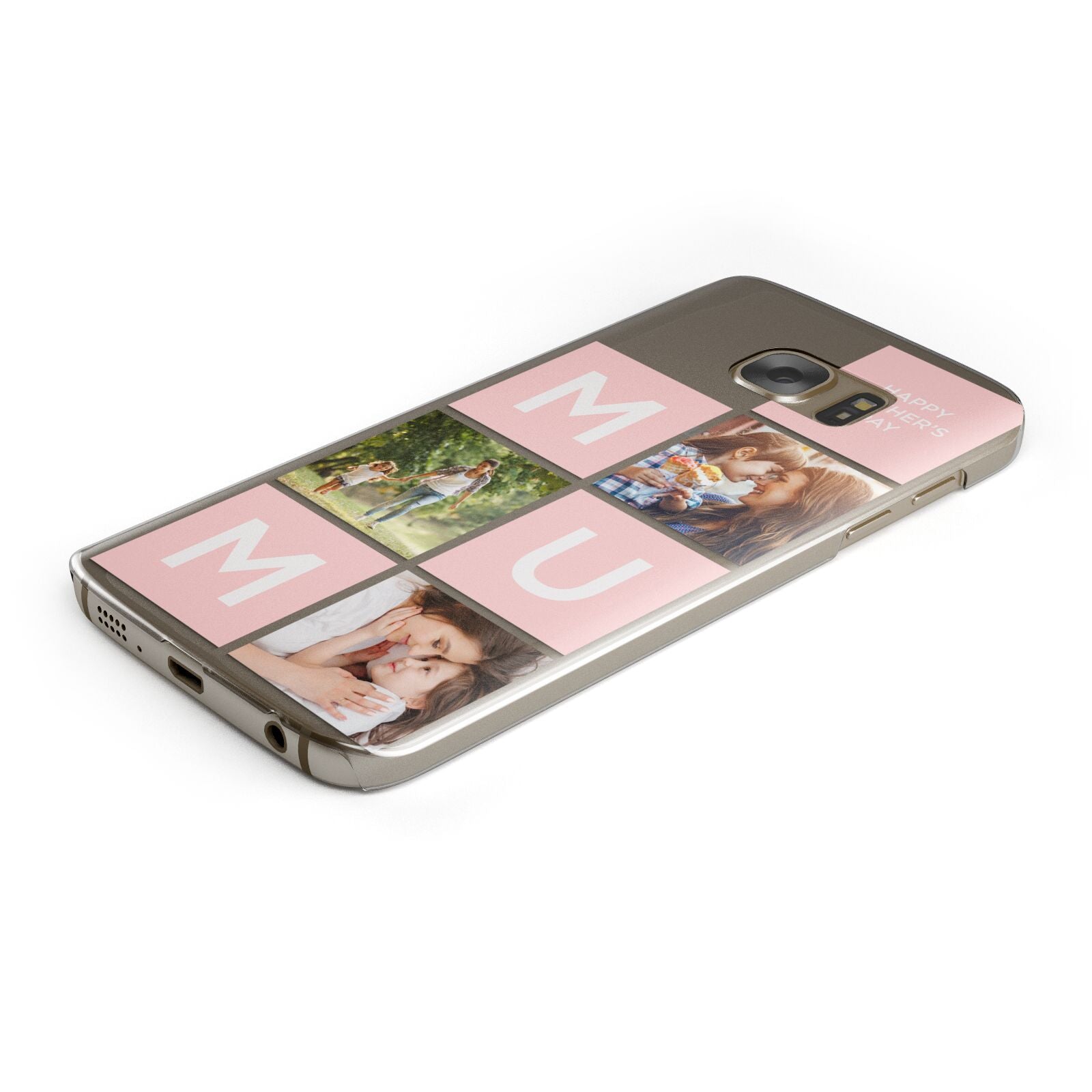 Custom Mothers Day Photo Protective Samsung Galaxy Case Angled Image