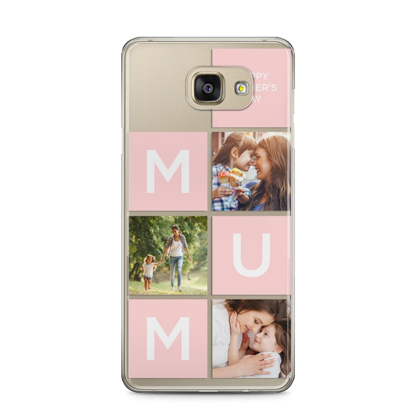 Custom Mothers Day Photo Samsung Galaxy A5 2016 Case on gold phone