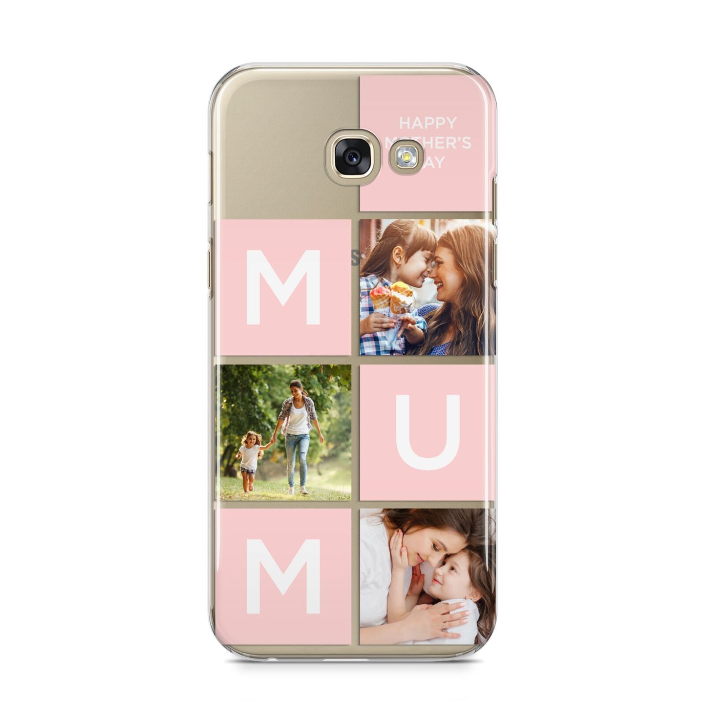 Custom Mothers Day Photo Samsung Galaxy A5 2017 Case on gold phone