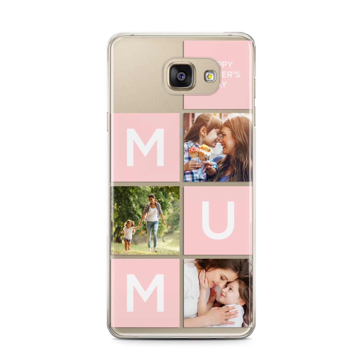 Custom Mothers Day Photo Samsung Galaxy A7 2016 Case on gold phone