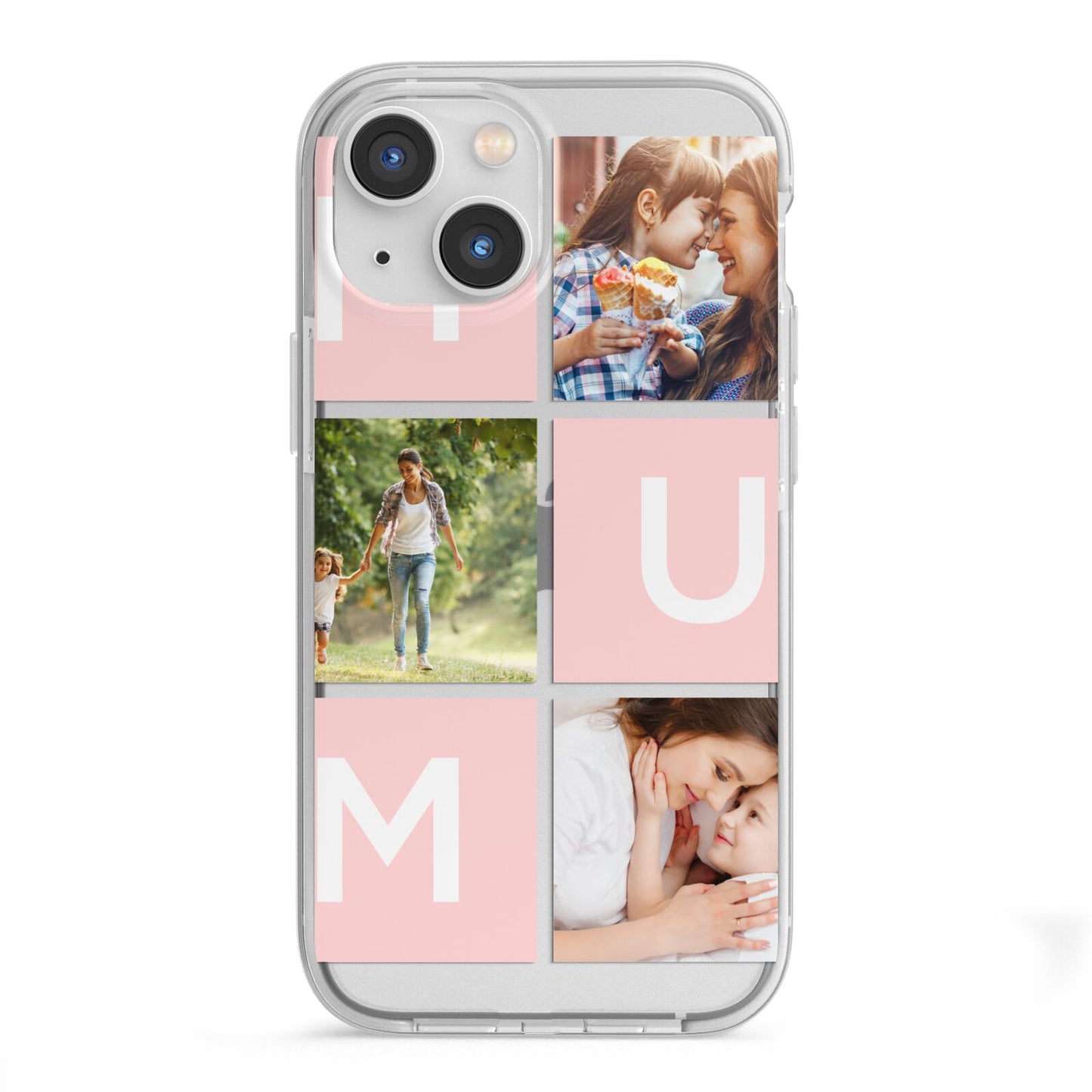 Custom Mothers Day Photo iPhone 13 Mini TPU Impact Case with White Edges