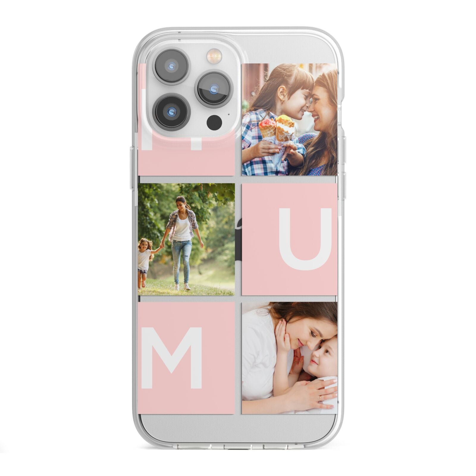 Custom Mothers Day Photo iPhone 13 Pro Max TPU Impact Case with White Edges