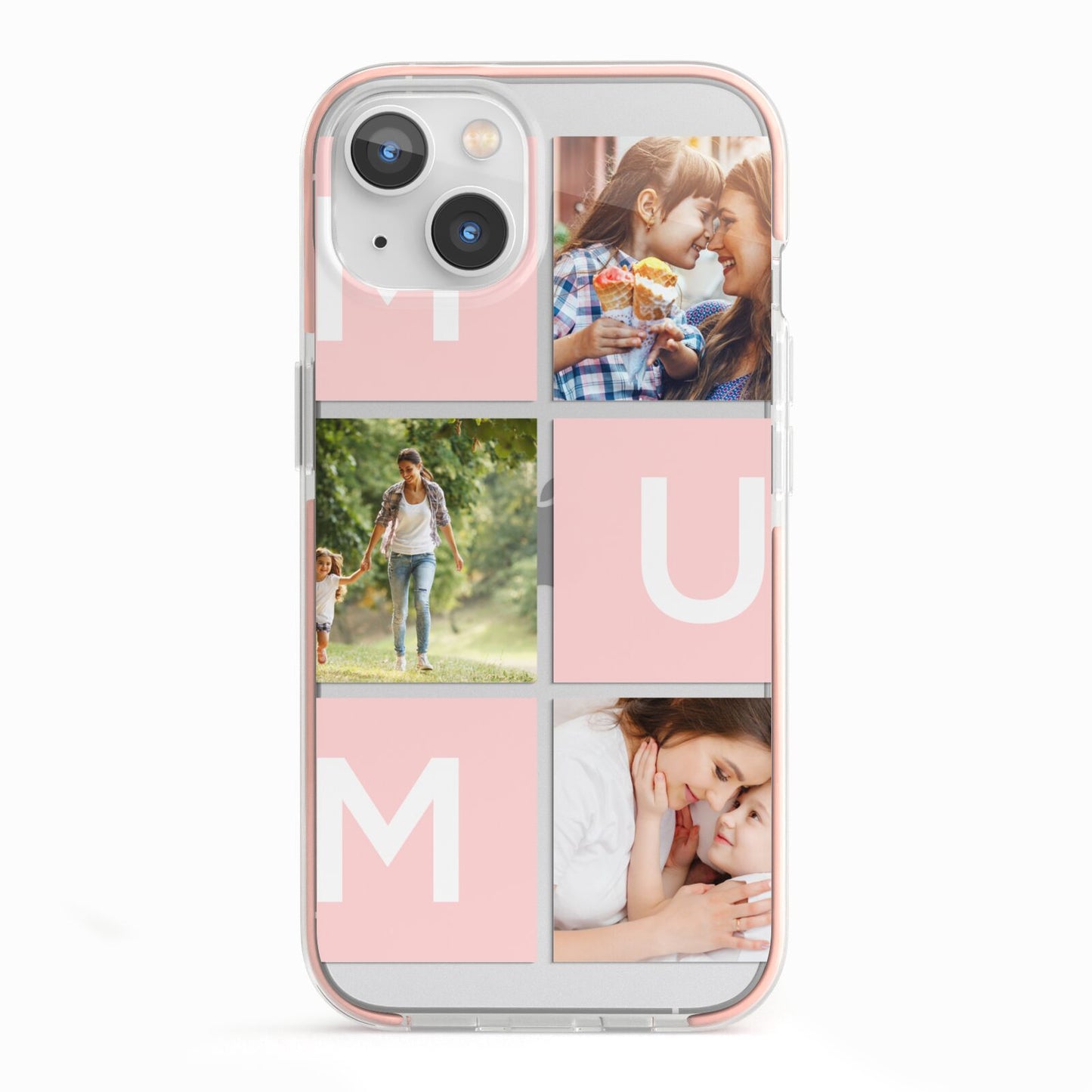 Custom Mothers Day Photo iPhone 13 TPU Impact Case with Pink Edges