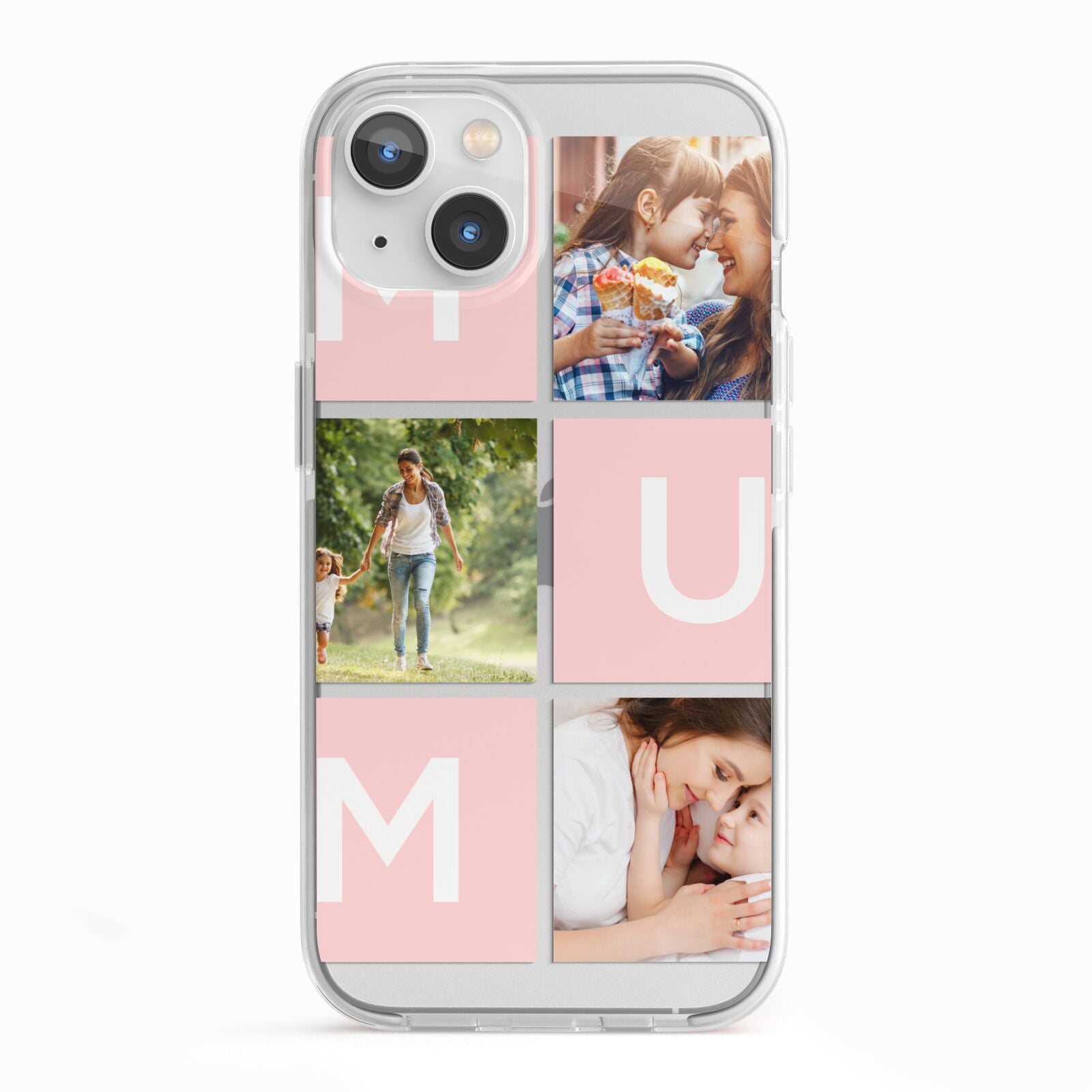 Custom Mothers Day Photo iPhone 13 TPU Impact Case with White Edges