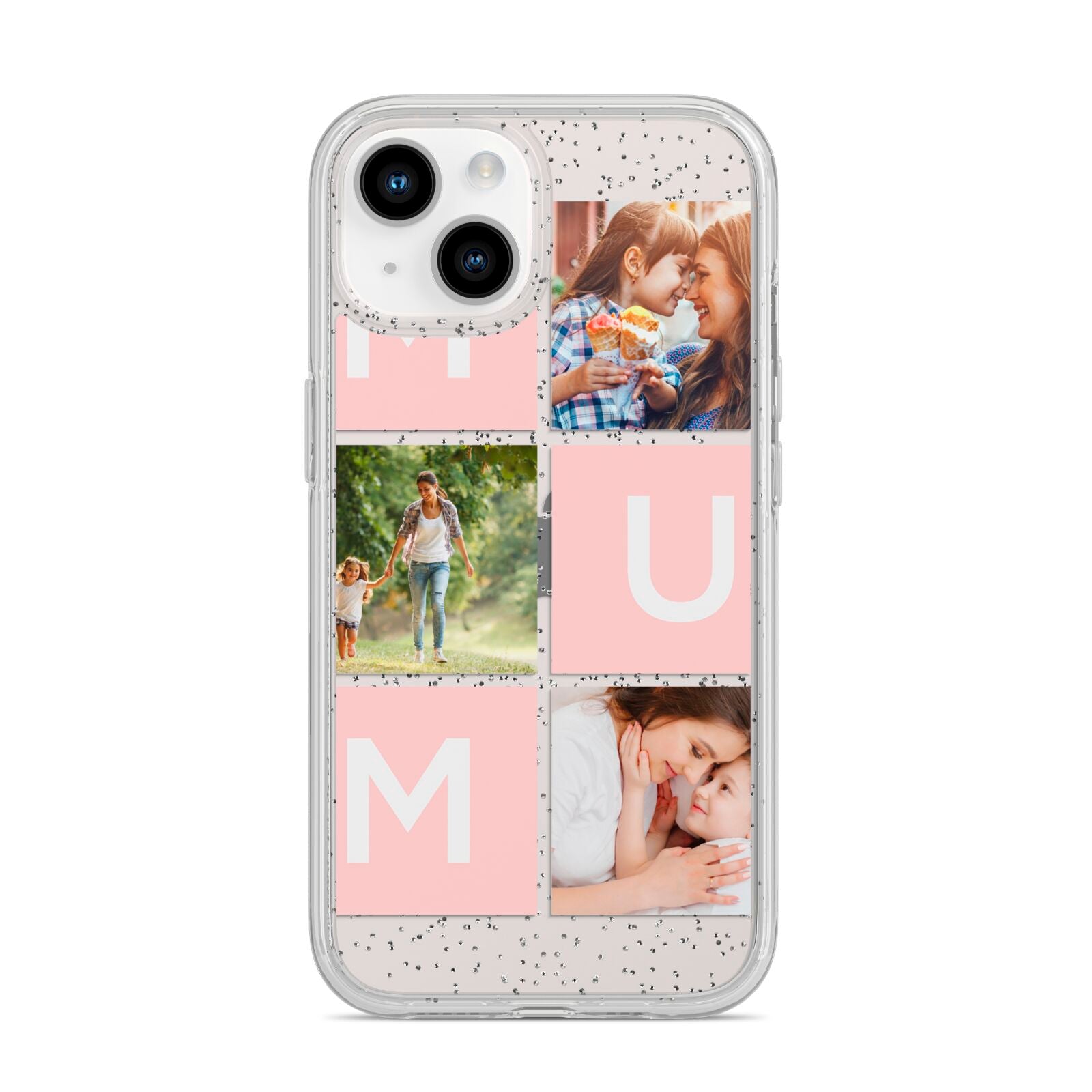 Custom Mothers Day Photo iPhone 14 Glitter Tough Case Starlight