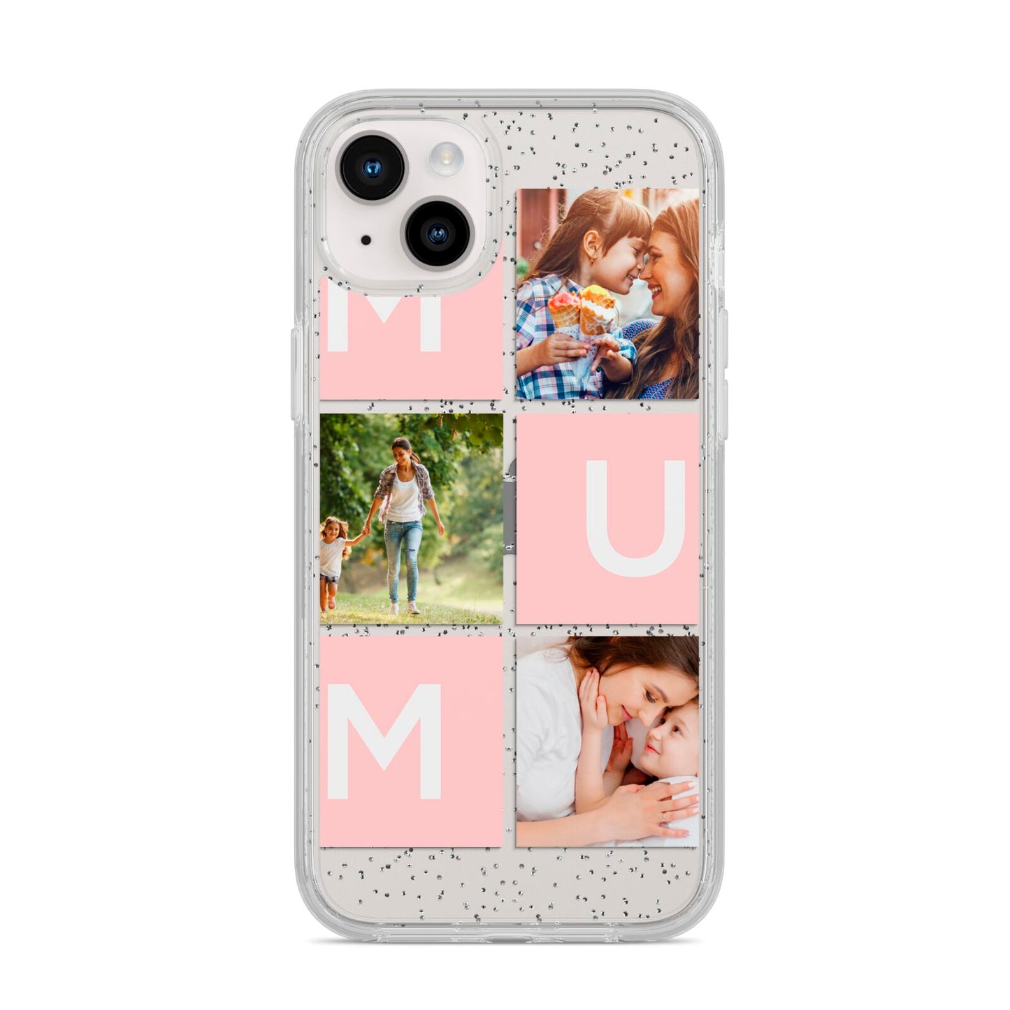 Custom Mothers Day Photo iPhone 14 Plus Glitter Tough Case Starlight