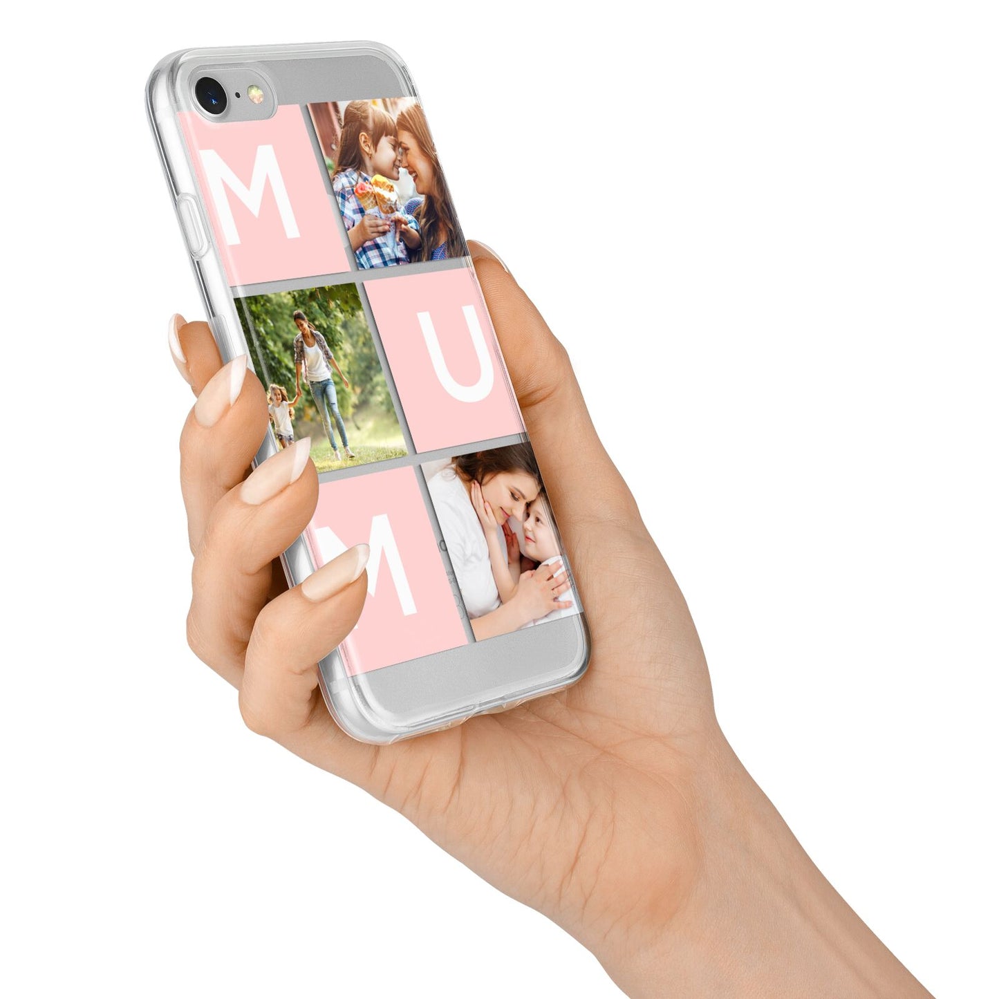 Custom Mothers Day Photo iPhone 7 Bumper Case on Silver iPhone Alternative Image