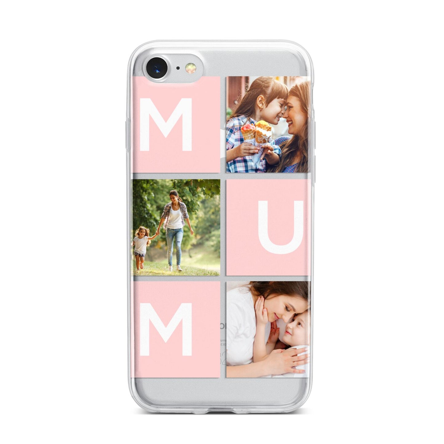 Custom Mothers Day Photo iPhone 7 Bumper Case on Silver iPhone