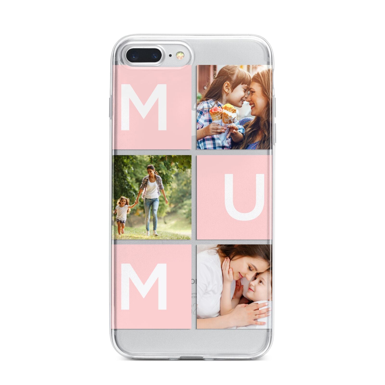 Custom Mothers Day Photo iPhone 7 Plus Bumper Case on Silver iPhone