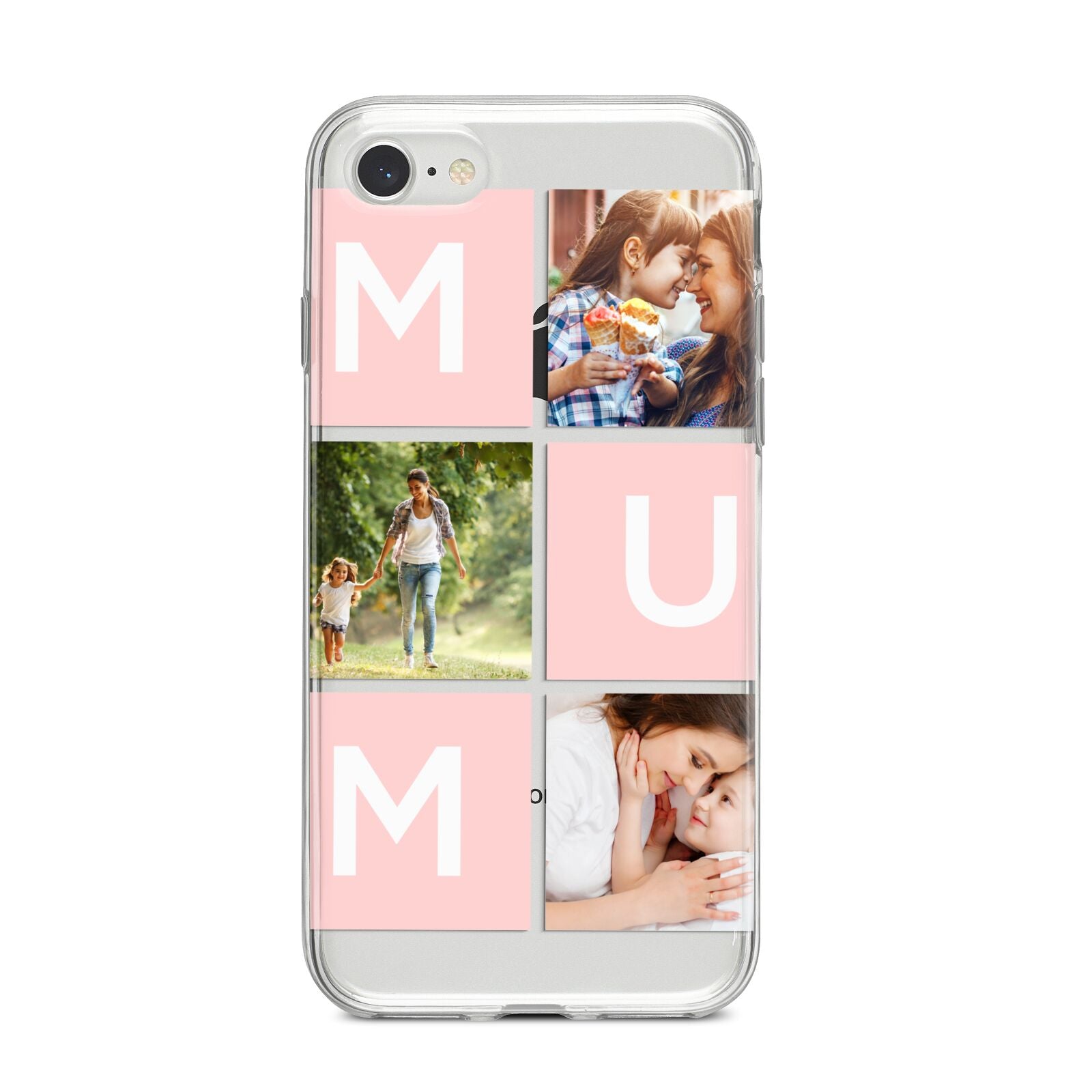 Custom Mothers Day Photo iPhone 8 Bumper Case on Silver iPhone