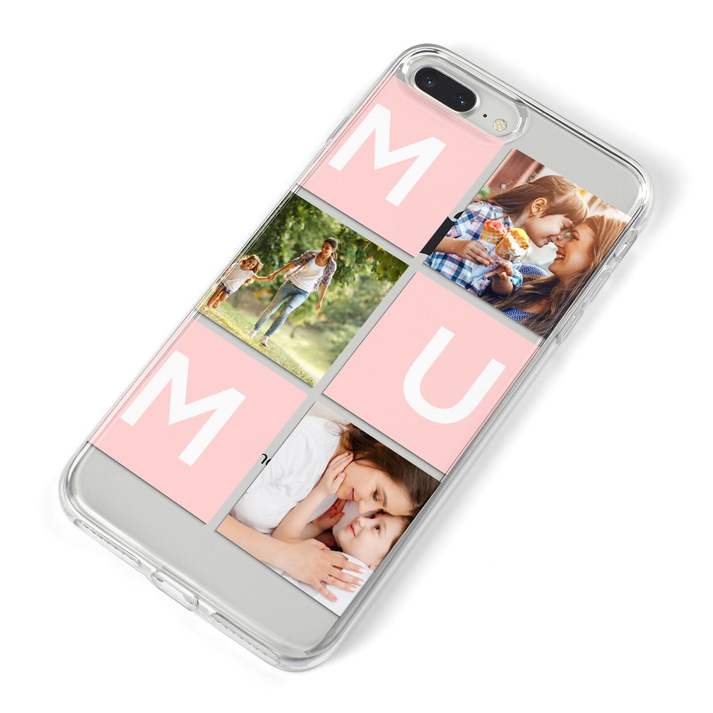 Custom Mothers Day Photo iPhone 8 Plus Bumper Case on Silver iPhone Alternative Image