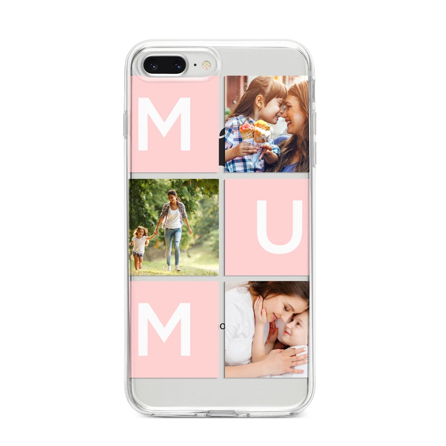 Custom Mothers Day Photo iPhone 8 Plus Bumper Case on Silver iPhone