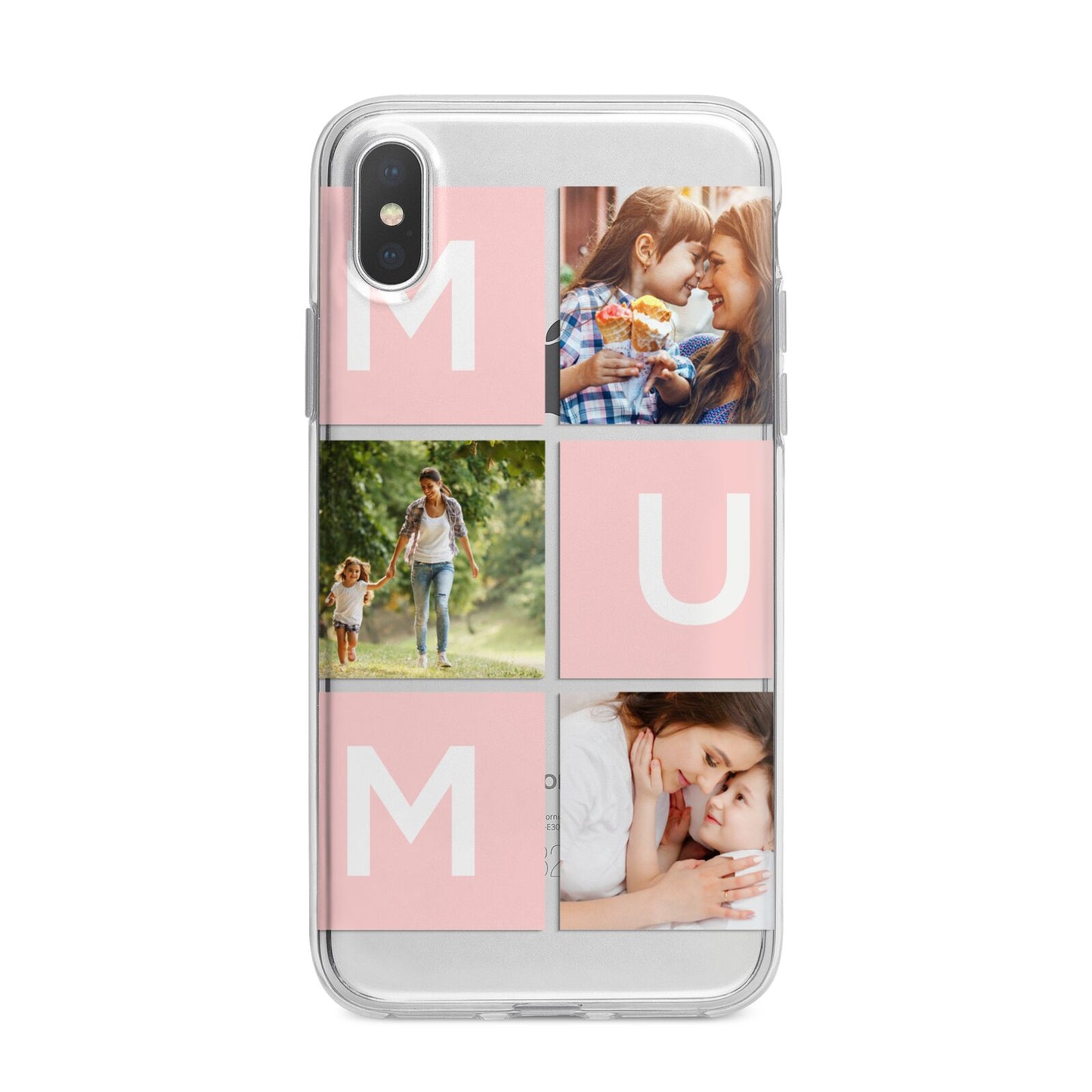 Custom Mothers Day Photo iPhone X Bumper Case on Silver iPhone Alternative Image 1