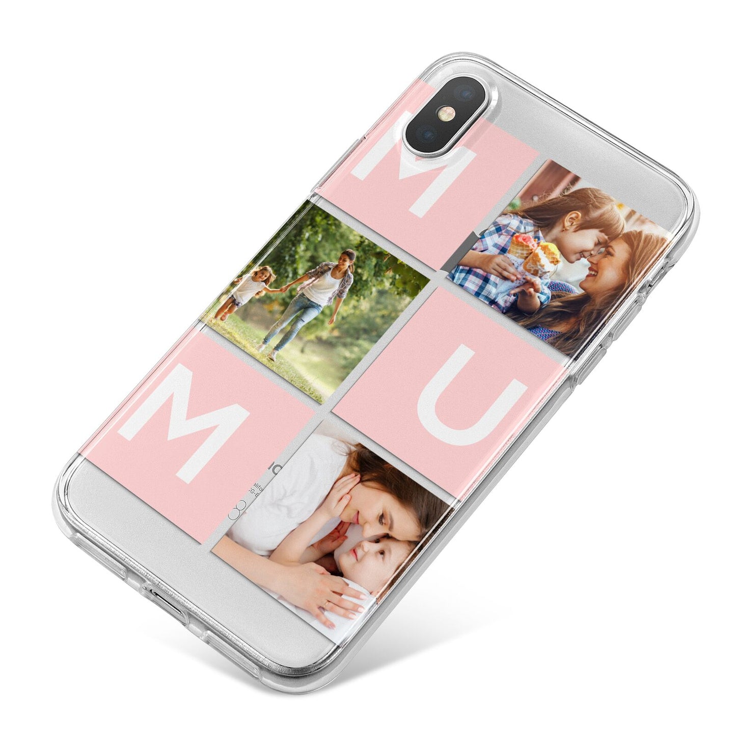 Custom Mothers Day Photo iPhone X Bumper Case on Silver iPhone