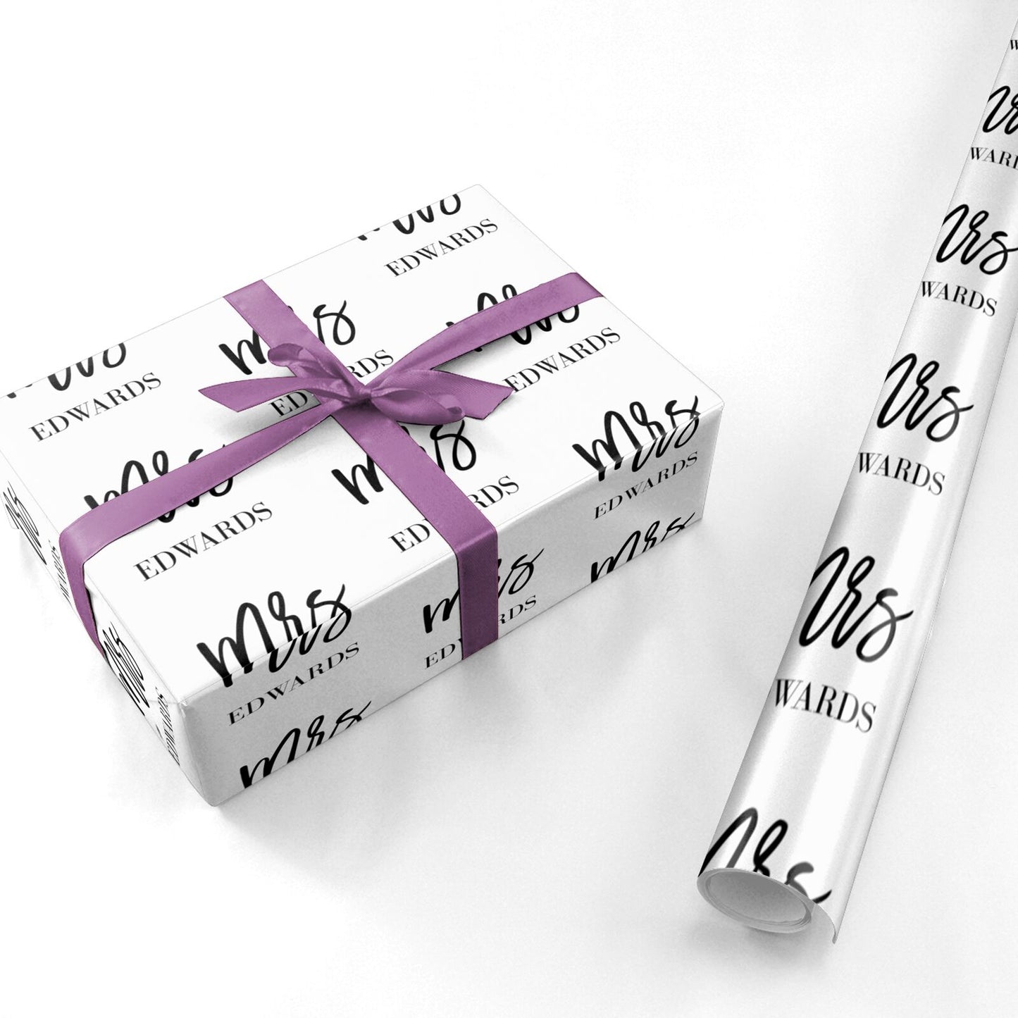 Custom Mrs Personalised Wrapping Paper