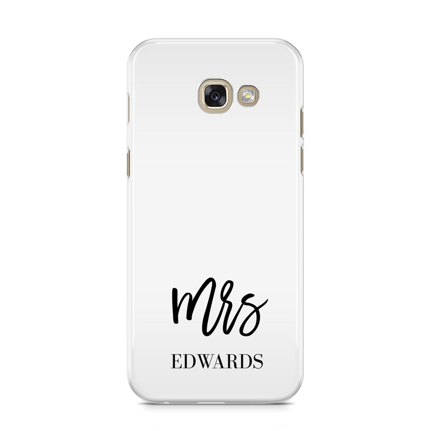 Custom Mrs Samsung Galaxy A5 2017 Case on gold phone