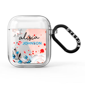 Custom Name Floral Bouquet AirPods Case