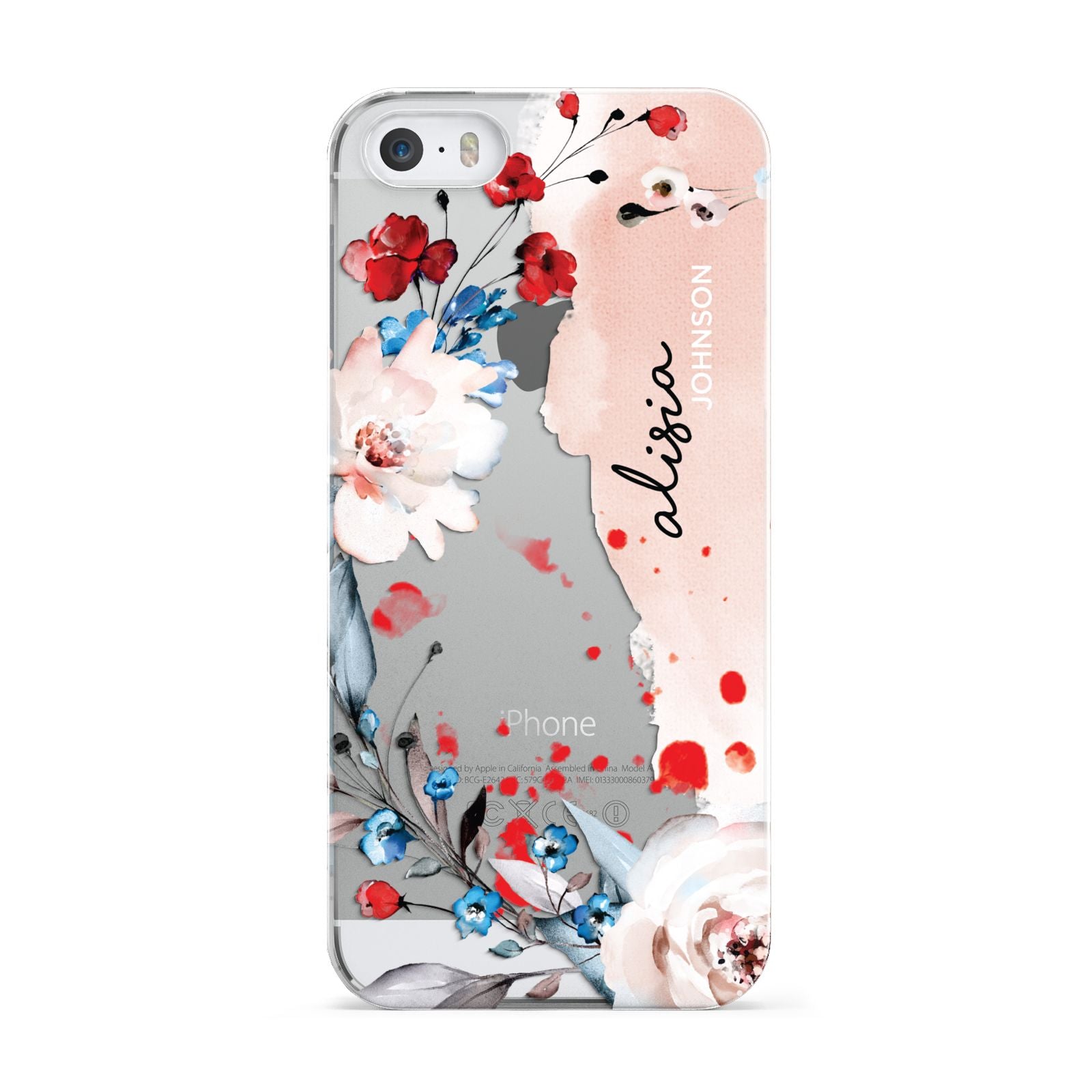 Custom Name Floral Bouquet Apple iPhone 5 Case