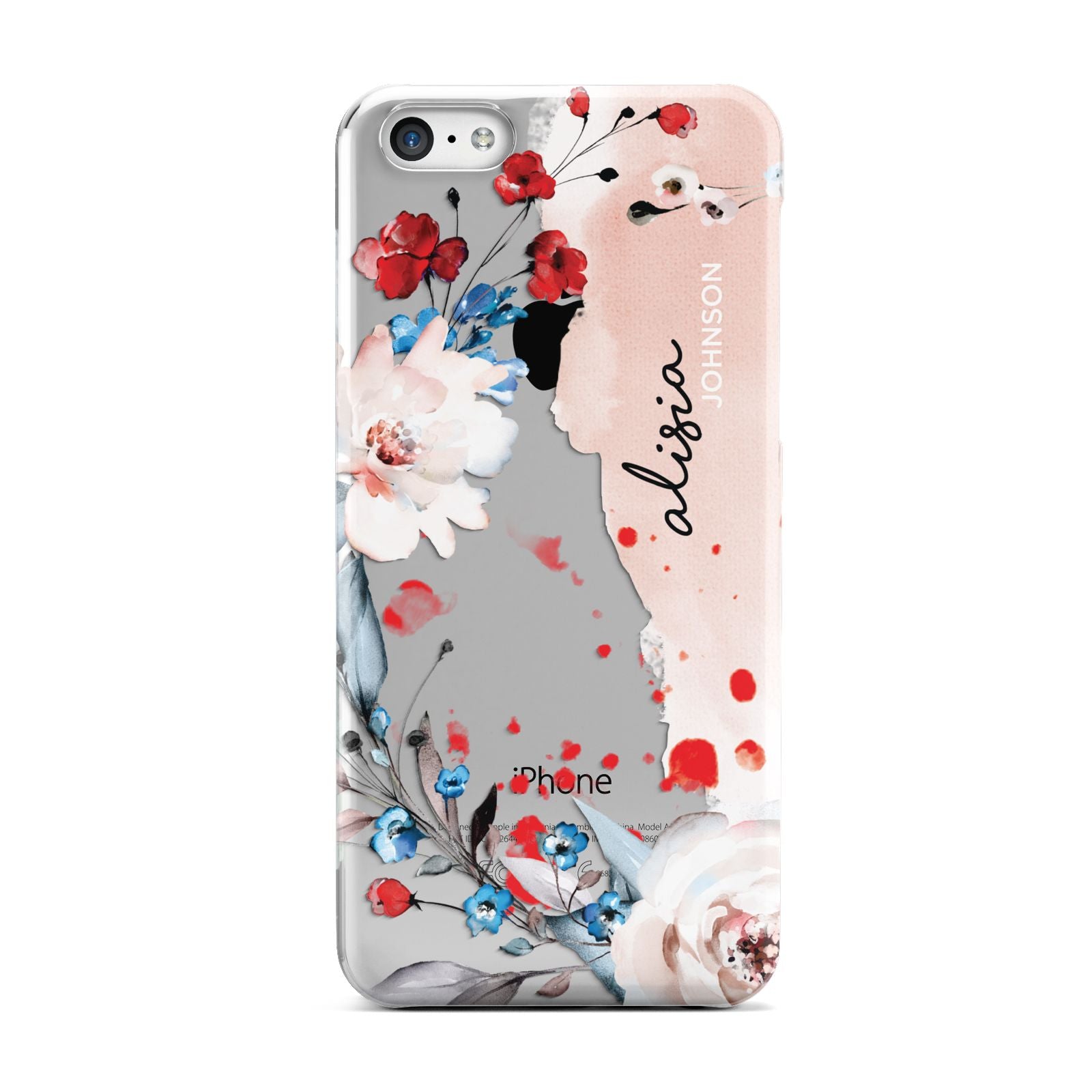 Custom Name Floral Bouquet Apple iPhone 5c Case