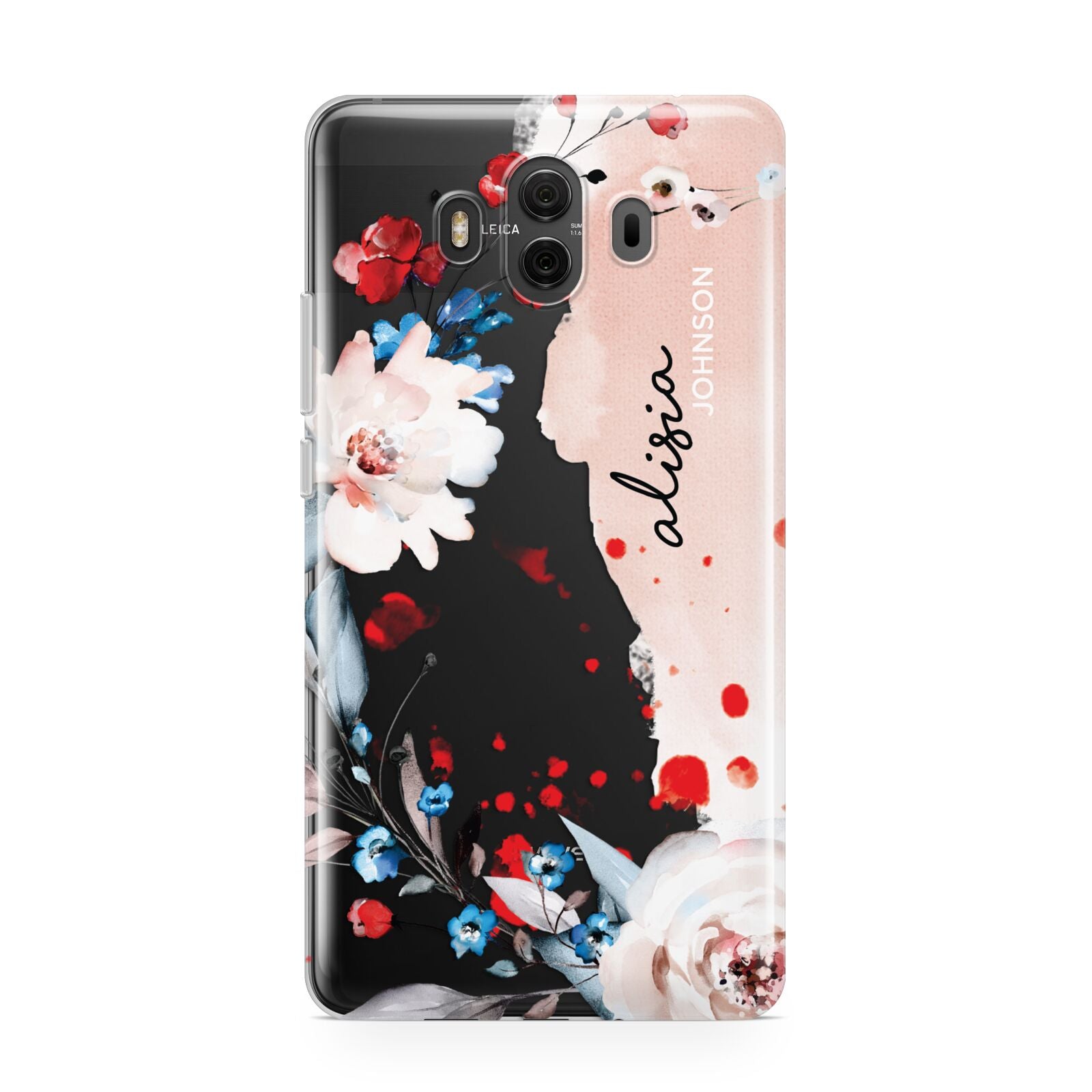 Custom Name Floral Bouquet Huawei Mate 10 Protective Phone Case