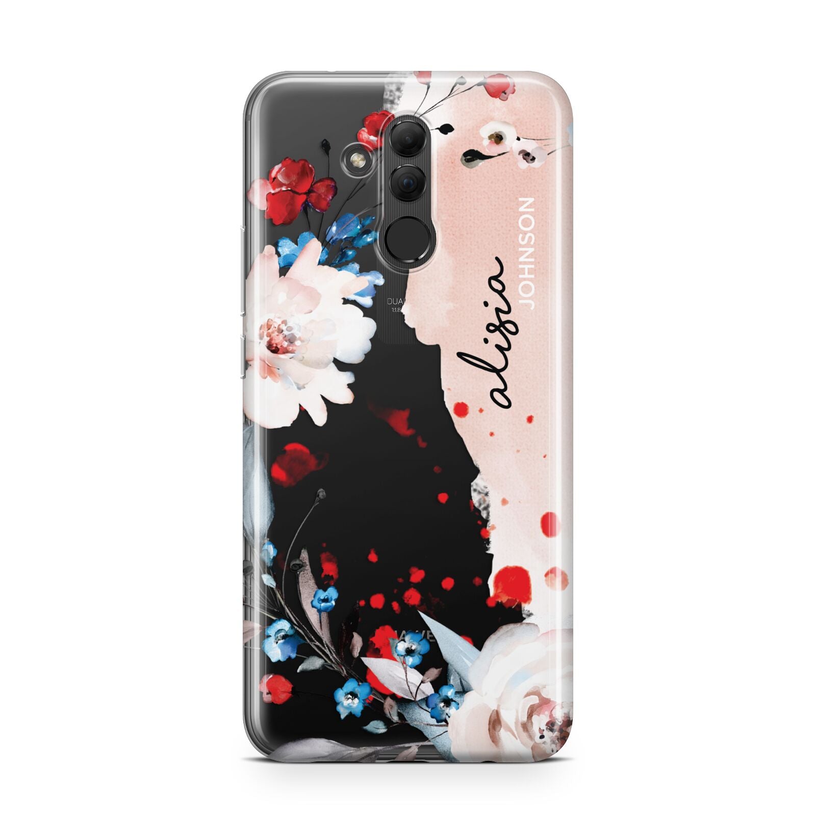 Custom Name Floral Bouquet Huawei Mate 20 Lite