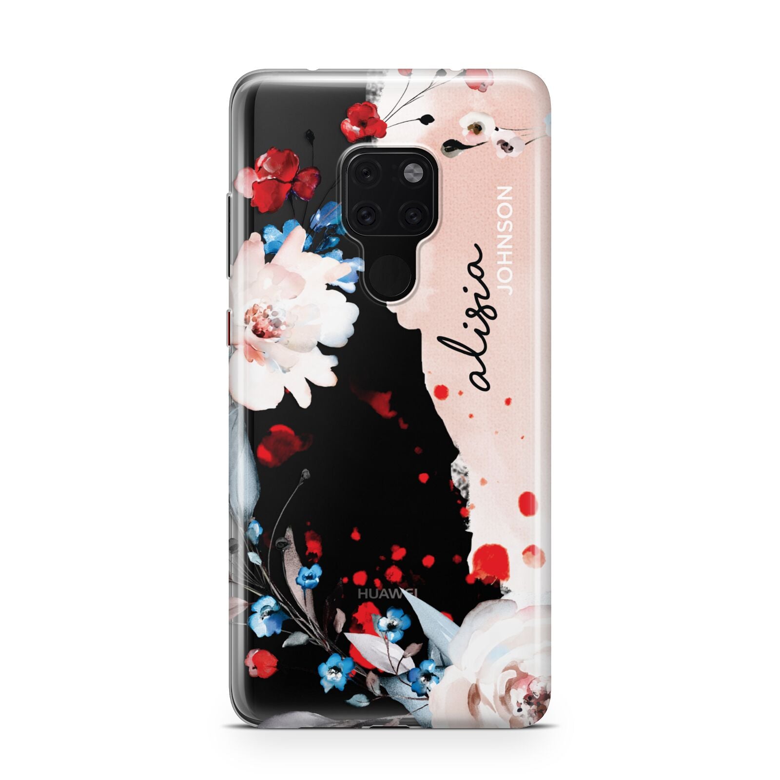 Custom Name Floral Bouquet Huawei Mate 20 Phone Case