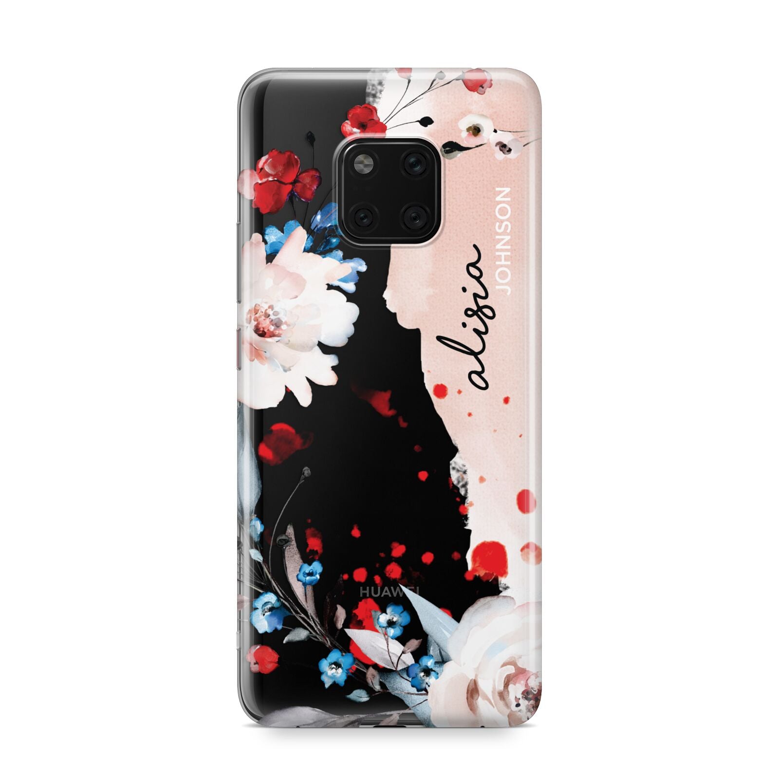 Custom Name Floral Bouquet Huawei Mate 20 Pro Phone Case