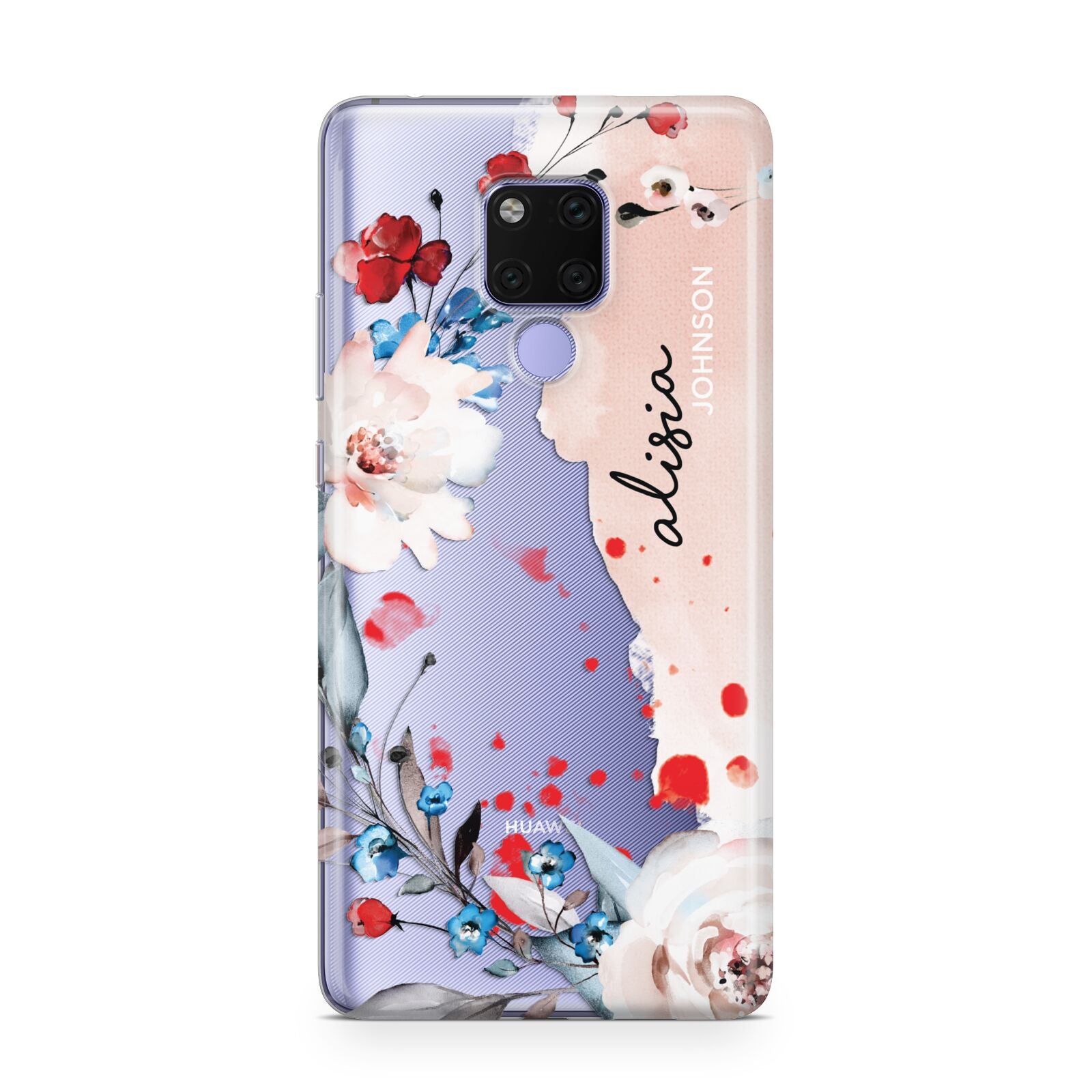 Custom Name Floral Bouquet Huawei Mate 20X Phone Case