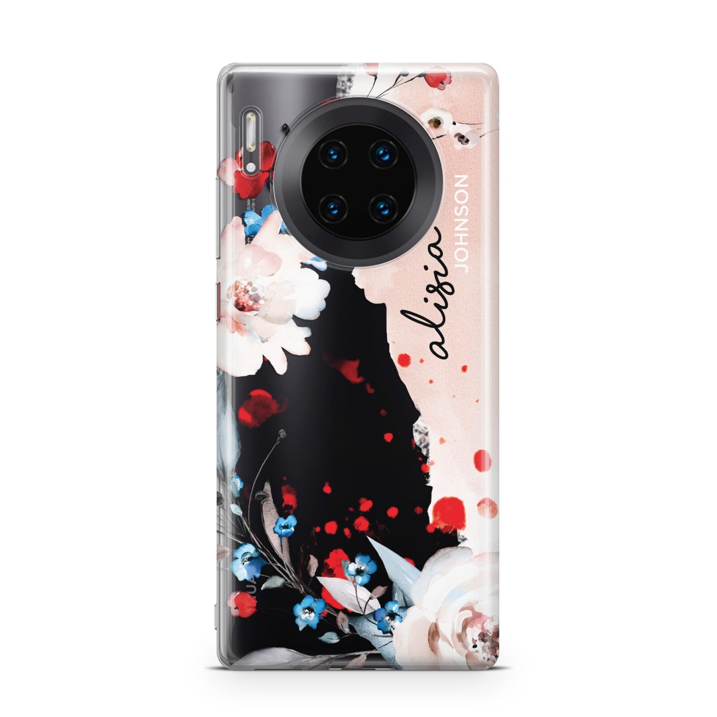 Custom Name Floral Bouquet Huawei Mate 30 Pro Phone Case