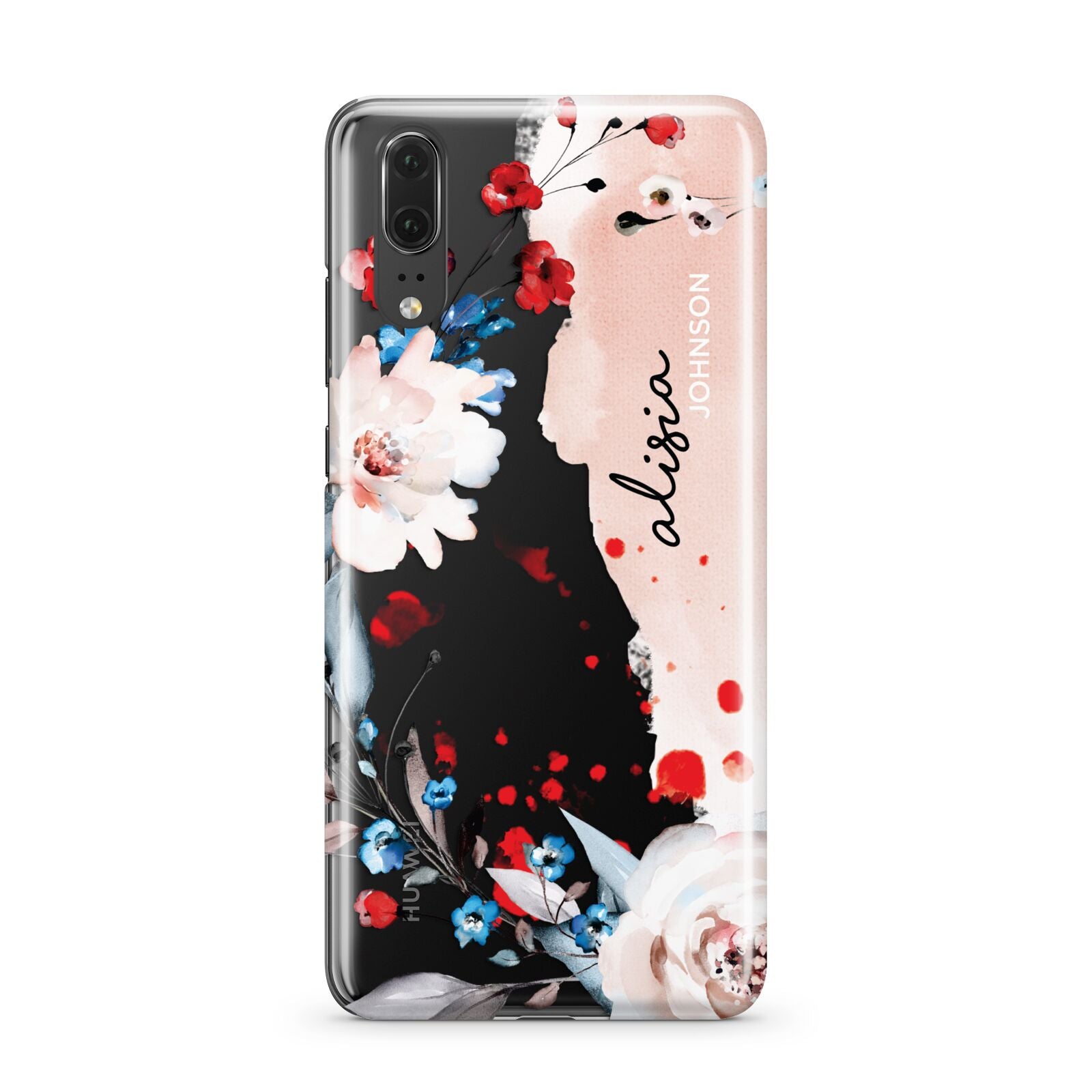 Custom Name Floral Bouquet Huawei P20 Phone Case