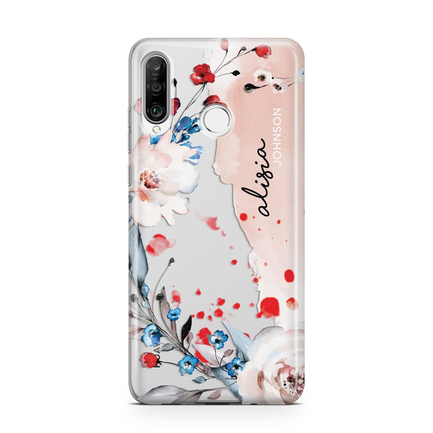 Custom Name Floral Bouquet Huawei P30 Lite Phone Case