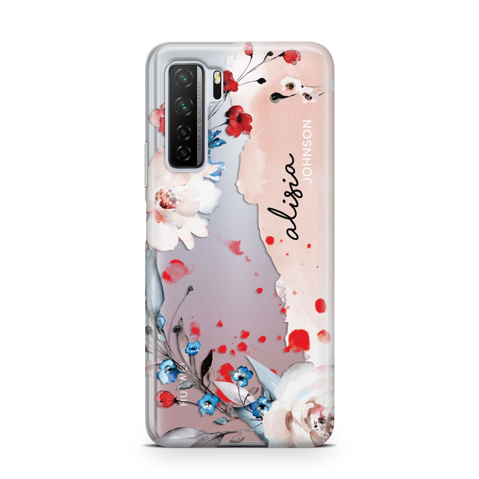 Custom Name Floral Bouquet Huawei P40 Lite 5G Phone Case