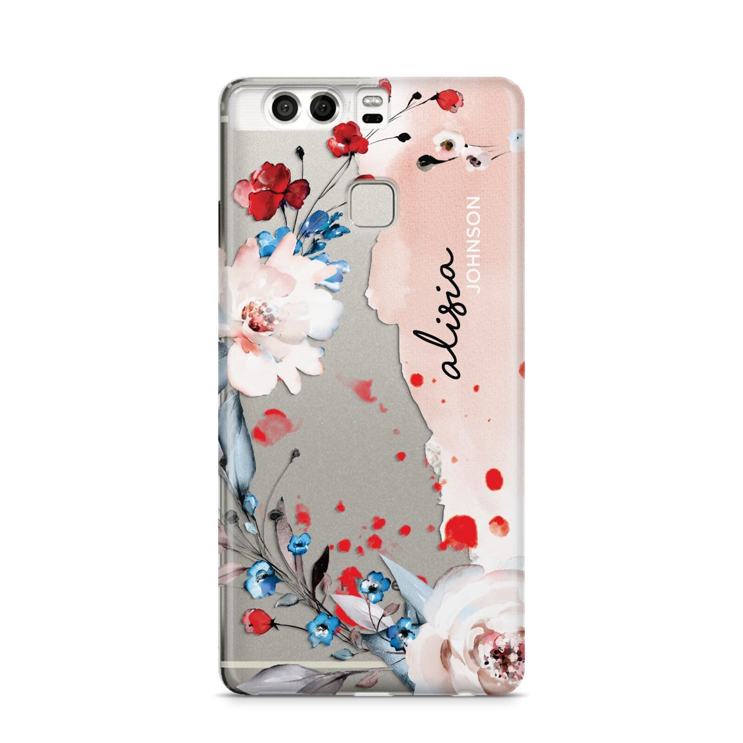 Custom Name Floral Bouquet Huawei P9 Case