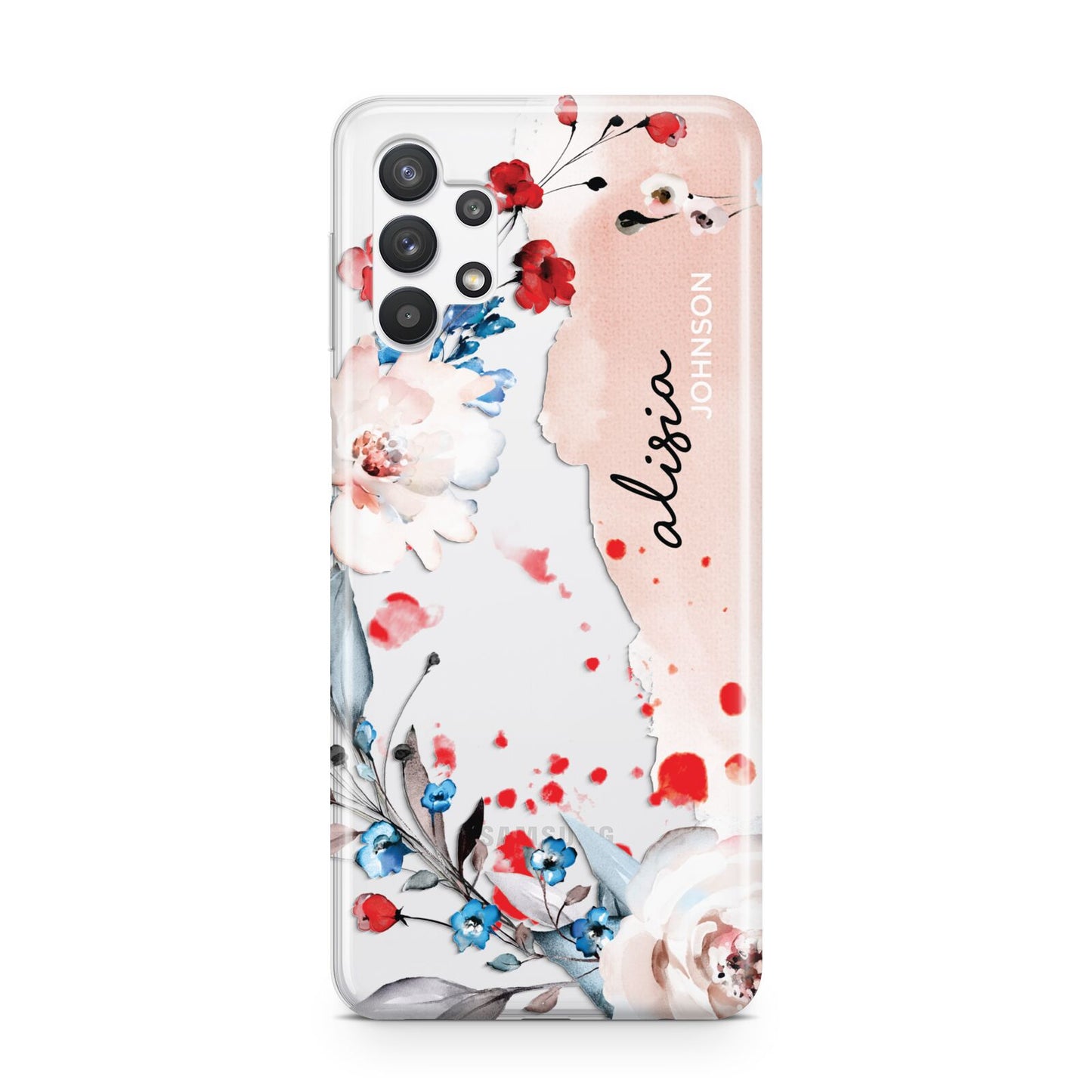 Custom Name Floral Bouquet Samsung A32 5G Case