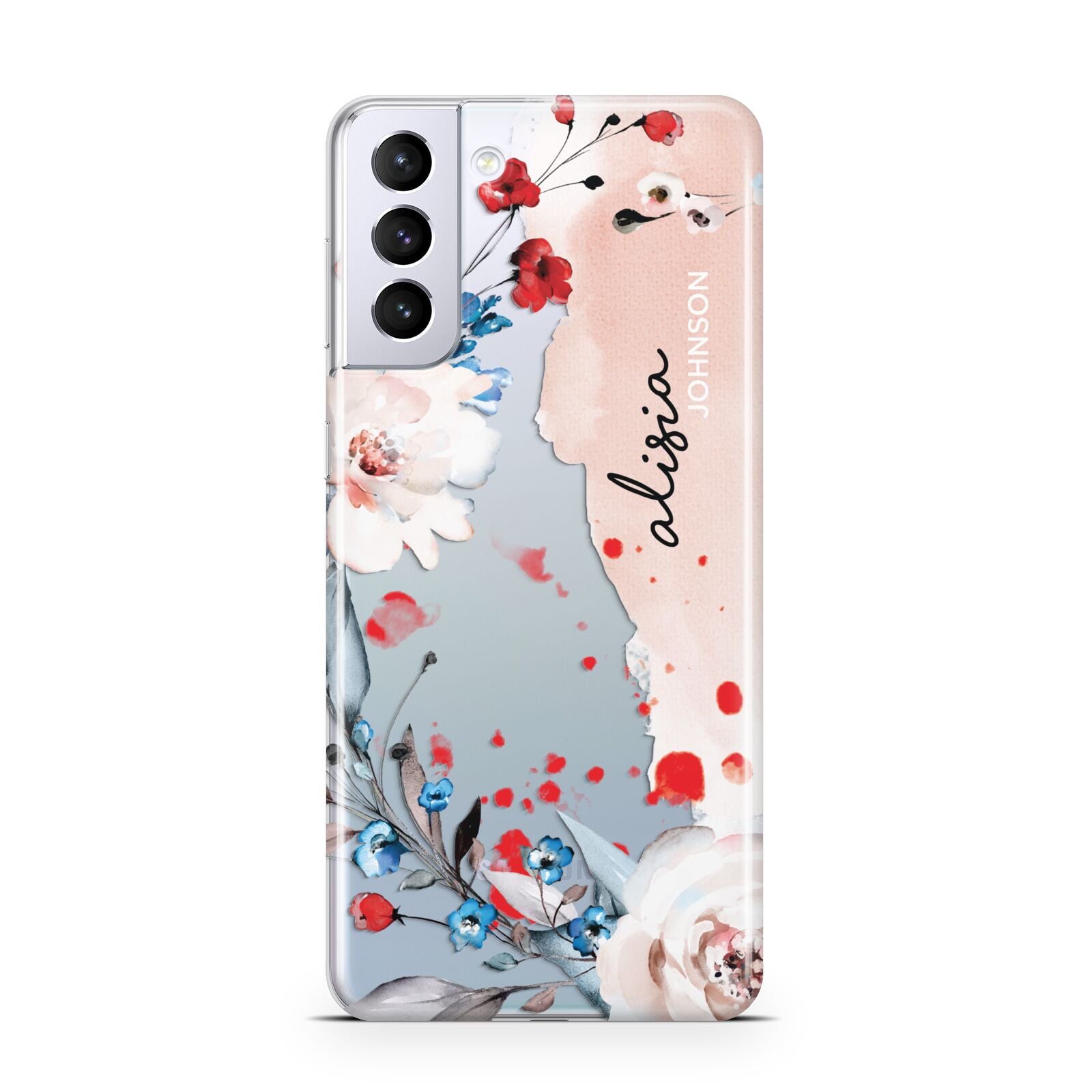 Custom Name Floral Bouquet Samsung S21 Plus Case