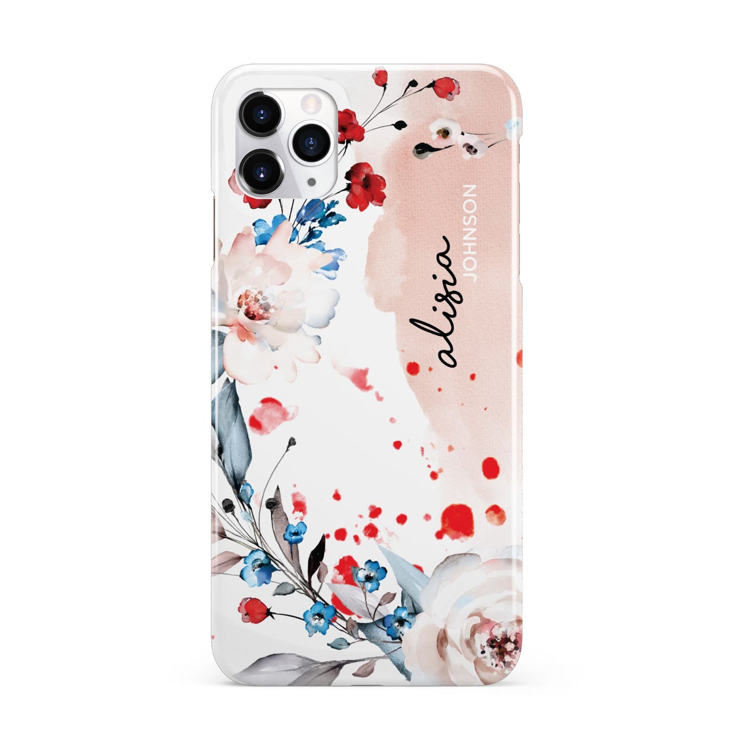 Custom Name Floral Bouquet iPhone 11 Pro Max 3D Snap Case