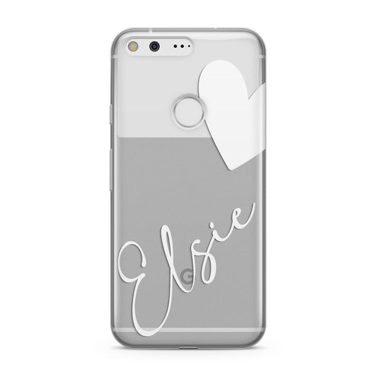 Custom Name Heart Google Pixel Case