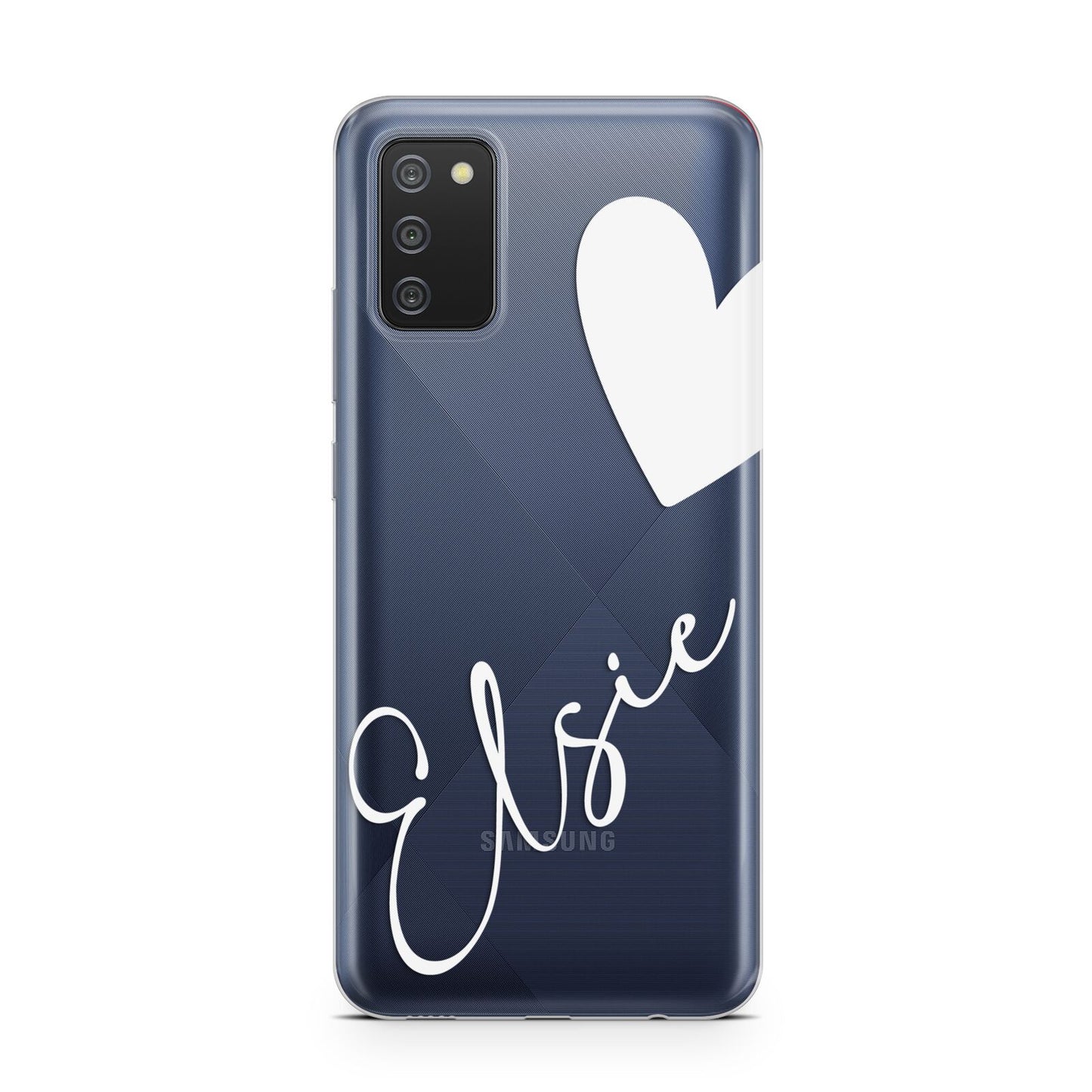 Custom Name Heart Samsung A02s Case