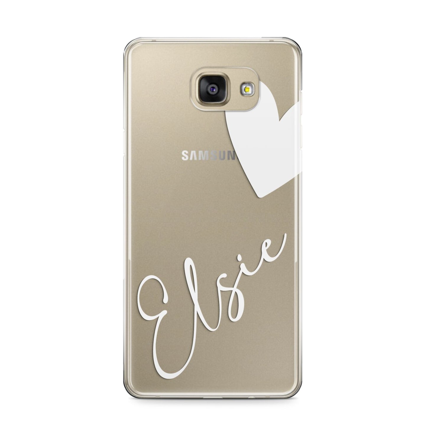 Custom Name Heart Samsung Galaxy A9 2016 Case on gold phone