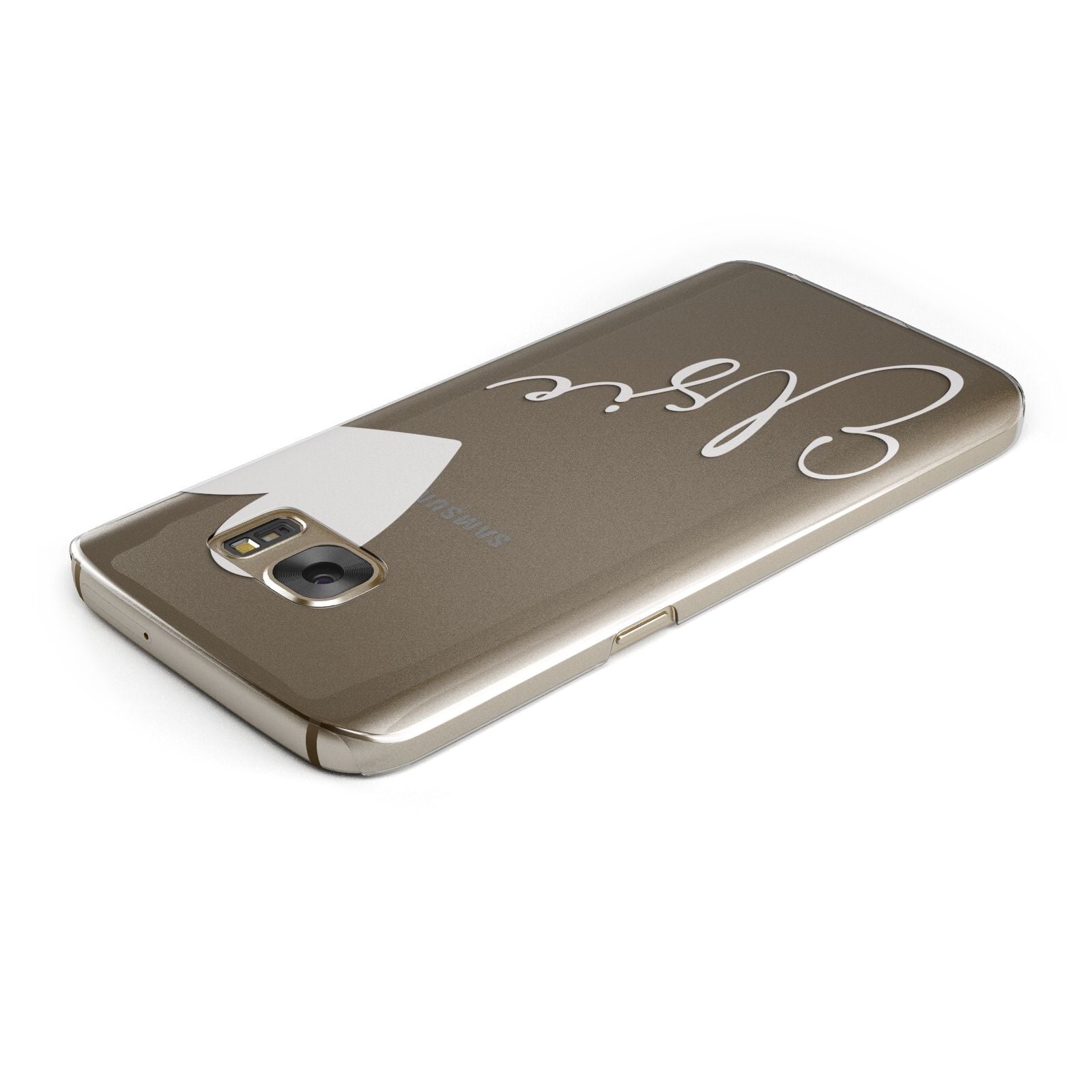 Custom Name Heart Samsung Galaxy Case Top Cutout