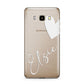 Custom Name Heart Samsung Galaxy J7 2016 Case on gold phone