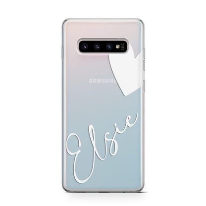 Custom Name Heart Samsung Galaxy S10 Case