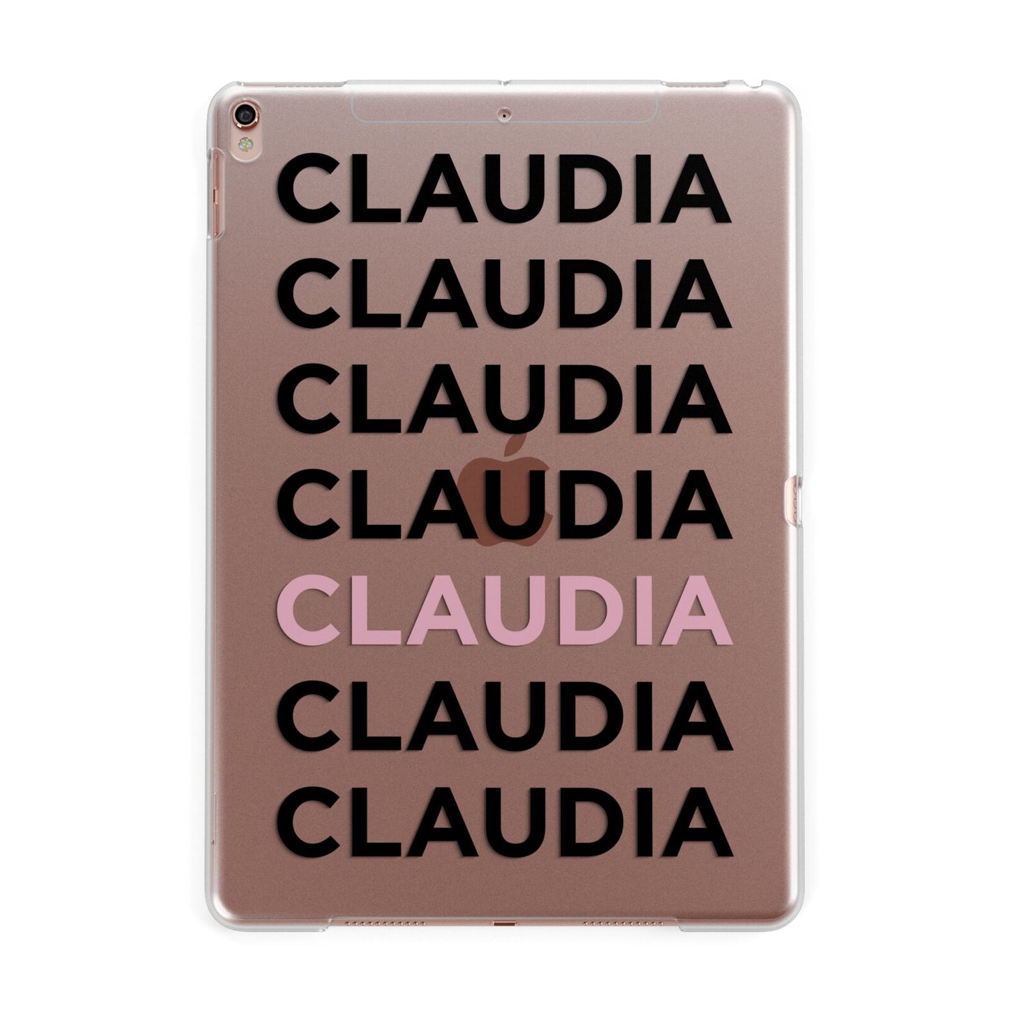 Custom Name Repeat Apple iPad Rose Gold Case