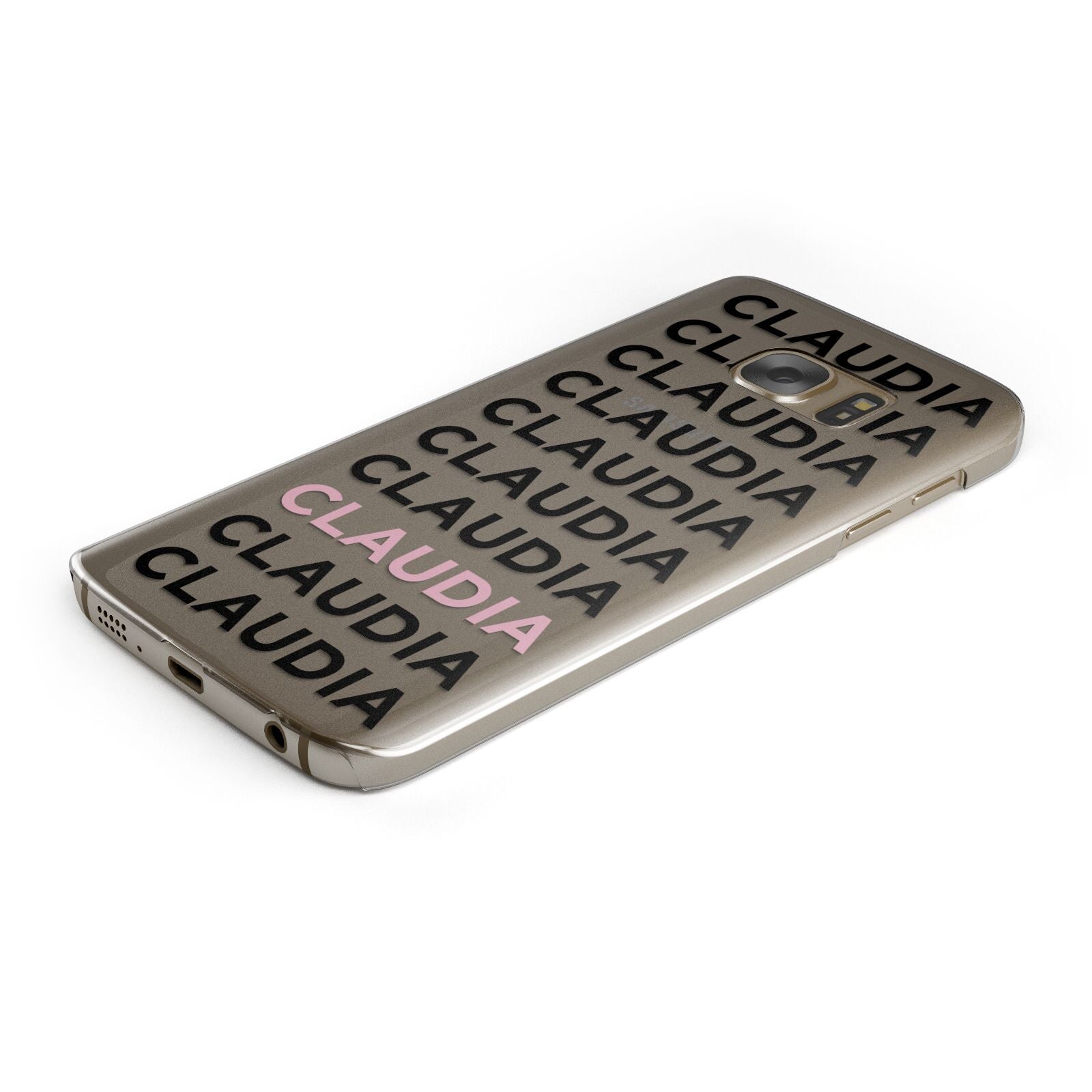 Custom Name Repeat Samsung Galaxy Case Bottom Cutout