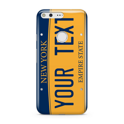 Custom New York License Plate Google Pixel Case